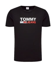 TOMMY HILFIGER TH JEANS Tricou cu m&acirc;necă scurtă și imprimeu negru - tricou - 4