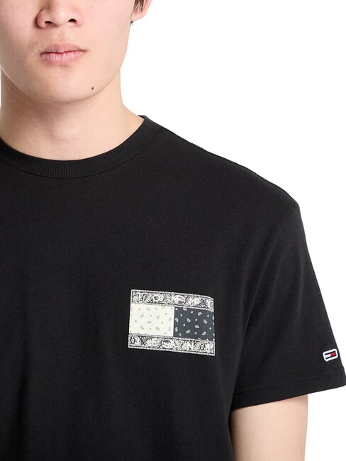 TH JEANS Tricou cu imprimeu Paisley negru - tricou
