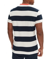 TOMMY HILFIGER TH JEANS Tricou cu m&acirc;necă scurtă și dungi cer deșertic / petală de fildeș - tricou - 2