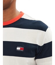 TOMMY HILFIGER TH JEANS Tricou cu m&acirc;necă scurtă și dungi cer deșertic / petală de fildeș - tricou - 4