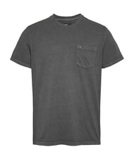 TOMMY HILFIGER TH JEANS Tricou cu m&acirc;necă scurtă și buzunar negru spălat - tricou - 4