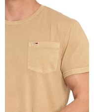 TOMMY HILFIGER TH JEANS Tricou cu m&acirc;necă scurtă și buzunar bronz relicvă - tricou - 3
