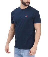 TOMMY HILFIGER TH JEANS Tricou cu m&acirc;necă scurtă și broderie cu logo bleumarin noapte &icirc;ntunecată - tricou - 3