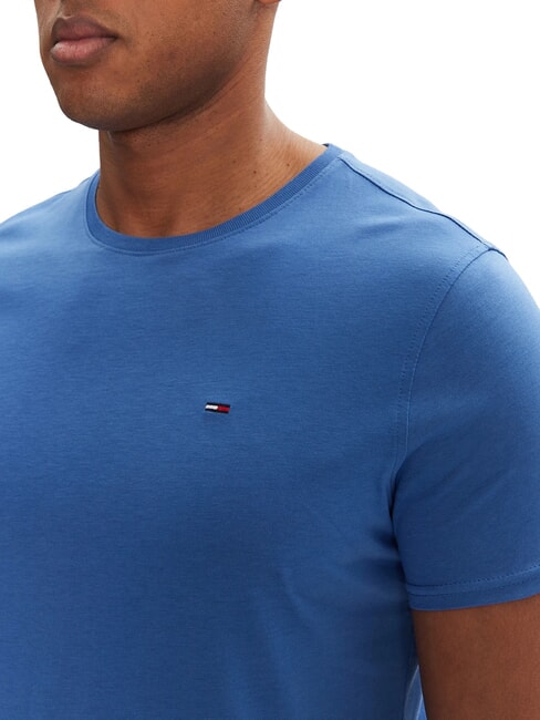 TH JEANS Tricou slim fit din bumbac vreme albastră - tricou