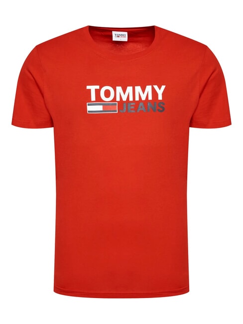 TH JEANS Tricou cu m&acirc;necă scurtă și imprimeu purpuriu intens - tricou