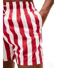 TOMMY HILFIGER TH Costum de boxer cu model dungă &icirc;ndrăzneață roșu mediu - Costume de baie - 3