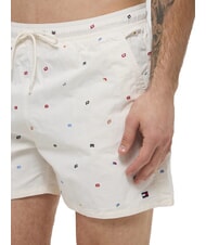 TOMMY HILFIGER TH Costum de pantaloni scurți cu micro-model cer deșertic/alb antic - Costume de baie - 3