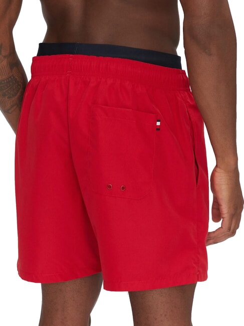 TH Costum de baie cu logo elastic roșu mediu - Costume de baie