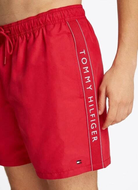 TH Boxer de baie cu logo lateral roșu mediu - Costume de baie