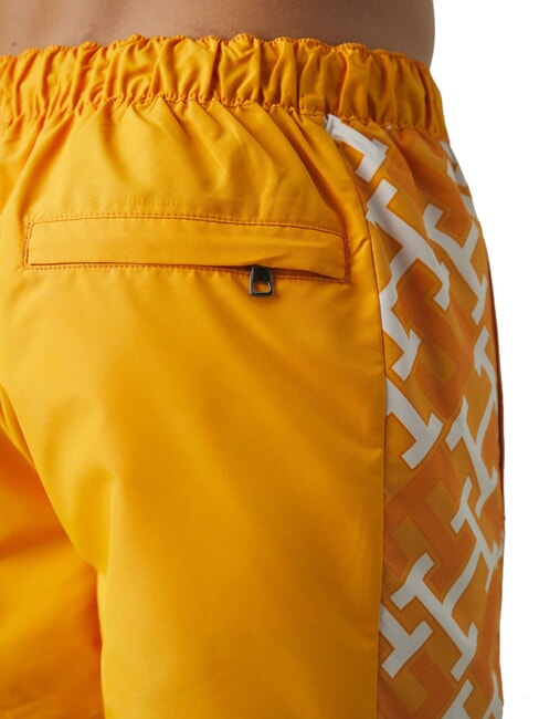 TH Costum cu benzi laterale cu monogramă gheață de caisă/alb cremos - Costume de baie