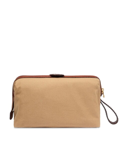 STORY Trusă de frumusețe din p&acirc;nză și piele natural / maro abb. aur - Truse de toaletă