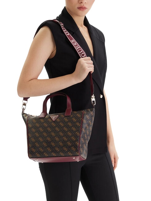 FOLLIE Geantă de m&acirc;nă cu curea de umăr maro - Genți femei