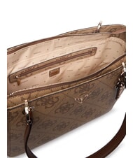 GUESS NOELLE 2 Geantă de umăr cu imprimeu 4G Logo logo latte / maro - Genți femei - 4