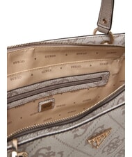 GUESS NOELLE 2 Geantă de umăr cu imprimeu 4G Logo logo taupe &icirc;nchis - Genți femei - 4