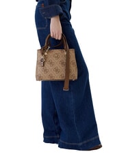 GUESS NOELLE 2 Geantă de m&acirc;nă, cu curea de umăr logo latte / maro - Genți femei - 5