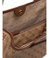 GUESS VICTTORIA 2 Geantă tip shopper de umăr, cu clutch logo latte / maro - Genți femei - 5