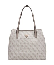 GUESS VICTTORIA 2 Geantă tip shopper de umăr, cu clutch logo taupe &icirc;nchis - Genți femei - 2