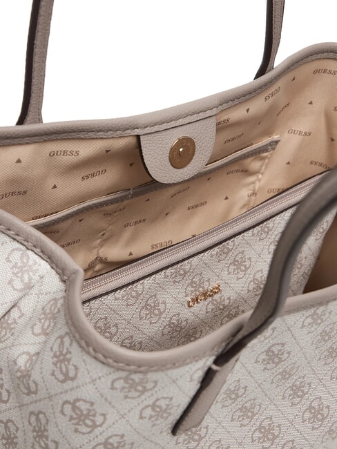 VICTTORIA 2 Geantă tip shopper de umăr, cu clutch logo taupe &icirc;nchis - Genți femei