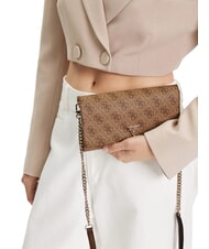 GUESS NOELLE 2 Geantă de umăr mini logo latte / maro - Genți femei - 5