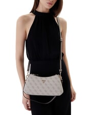 GUESS NOELLE 2 Geantă de umăr, geantă crossbody logo taupe &icirc;nchis - Genți femei - 4