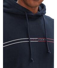 TOMMY HILFIGER TH JEANS Hanorac cu buzunar și glugă bleumarin noapte &icirc;ntunecată - hanorace - 3