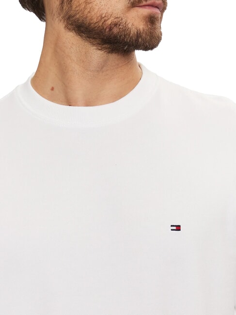 TH Hanorac cu guler rotund din bumbac alb - hanorace