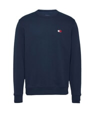 TOMMY HILFIGER TH JEANS Hanorac cu guler rotund din bumbac bleumarin noapte &icirc;ntunecată - hanorace - 3