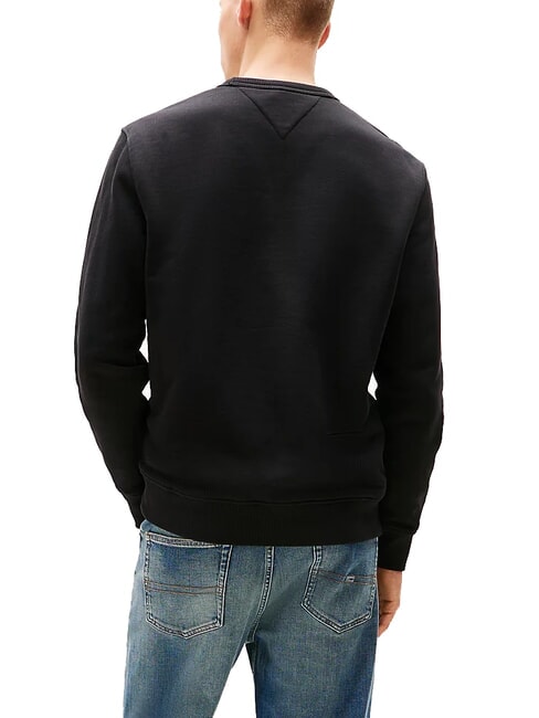 TH JEANS Hanorac cu guler rotund din bumbac negru - hanorace
