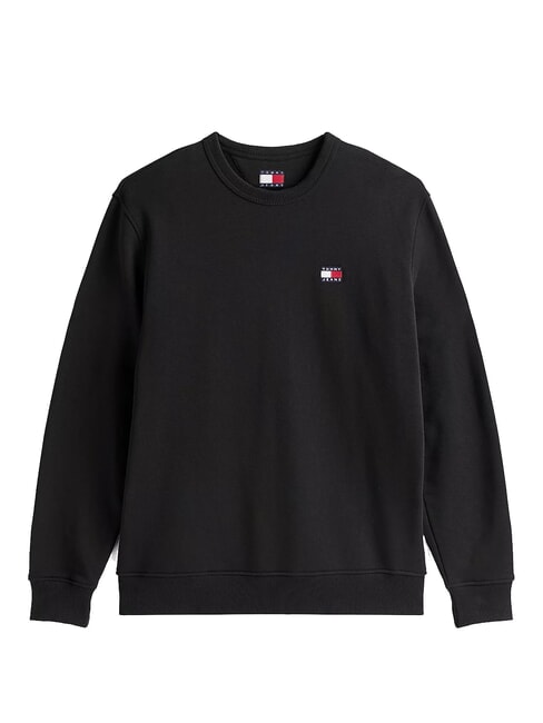 TH JEANS Hanorac cu guler rotund din bumbac negru - hanorace
