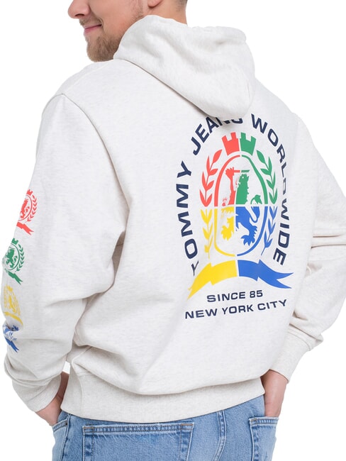 TH JEANS Hanorac din bumbac cu imprimeuri marnă de ovăz htr - hanorace