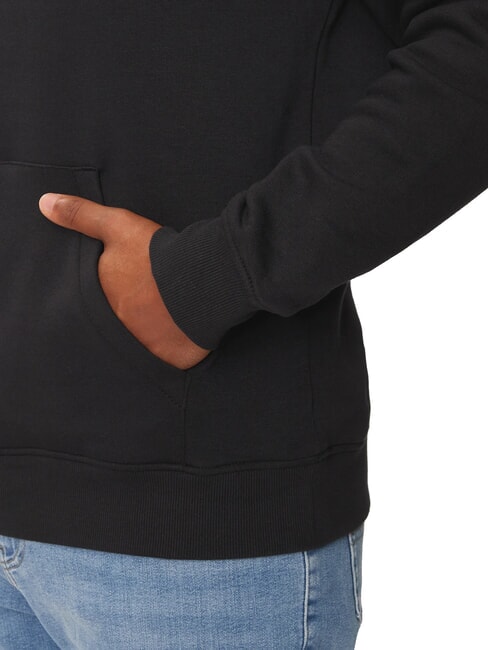 TH JEANS Hanorac cu buzunar și glugă negru - hanorace