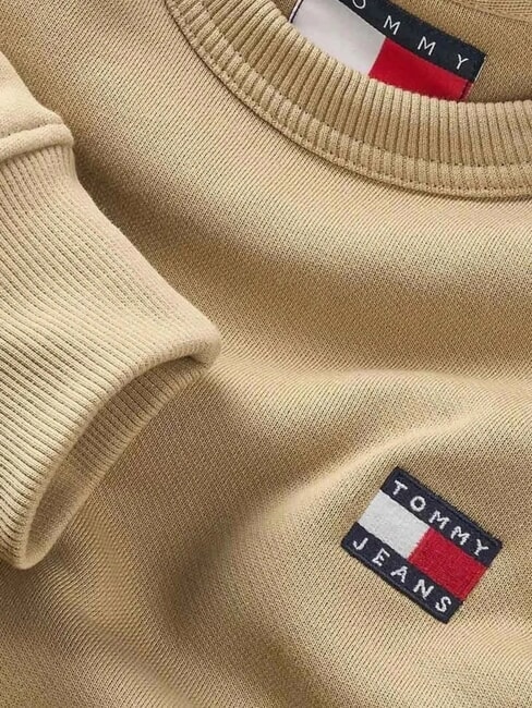 TH JEANS Hanorac cu guler rotund din bumbac bronz relicvă - hanorace