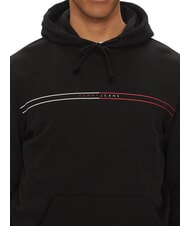 TOMMY HILFIGER TH JEANS Hanorac cu buzunar și glugă negru - hanorace - 3