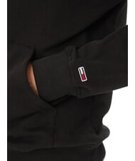 TOMMY HILFIGER TH JEANS Hanorac cu buzunar și glugă negru - hanorace - 4