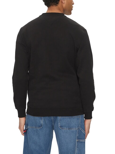 TH JEANS Hanorac cu guler rotund din bumbac negru - hanorace
