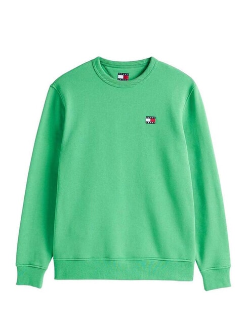 TH JEANS Hanorac cu guler rotund din bumbac verde de coastă - hanorace