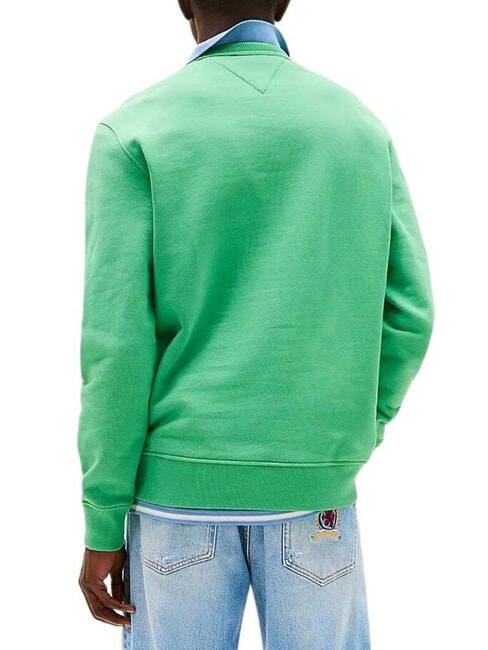 TH JEANS Hanorac cu guler rotund din bumbac verde de coastă - hanorace