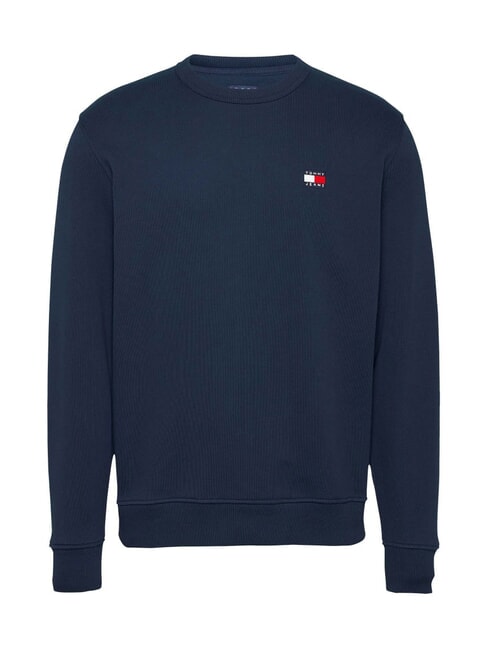 TH JEANS Hanorac cu guler rotund din bumbac bleumarin noapte &icirc;ntunecată - hanorace