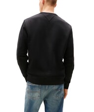TOMMY HILFIGER TH JEANS Hanorac cu guler rotund din bumbac negru - hanorace - 2