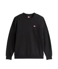 TOMMY HILFIGER TH JEANS Hanorac cu guler rotund din bumbac negru - hanorace - 4