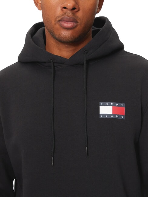 TH JEANS Hanorac cu buzunar și glugă negru - hanorace