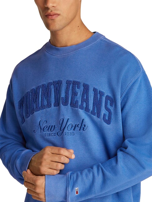 TH JEANS Hanorac cu logo teddy vreme albastră - hanorace