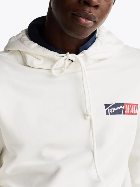 TH JEANS Hanorac din bumbac ecru - hanorace