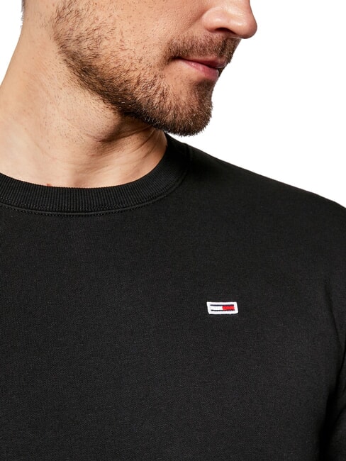 TH JEANS Hanorac cu guler rotund, croială regulată negru - hanorace