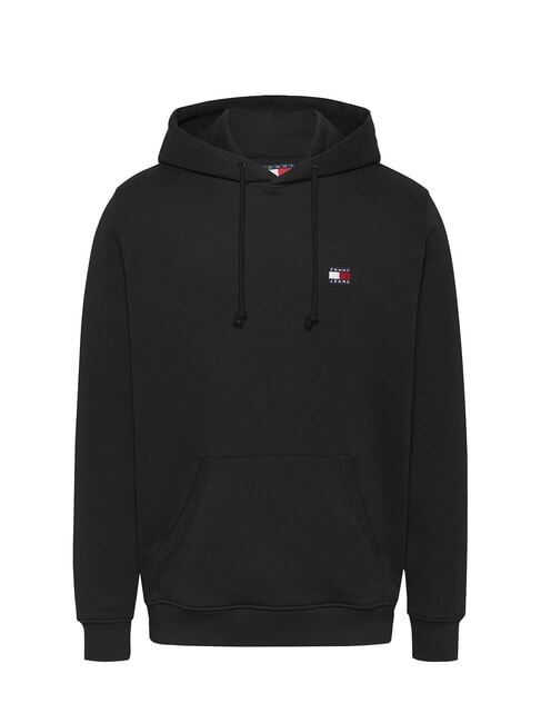 TH JEANS Hanorac cu etichetă cu steag negru - hanorace