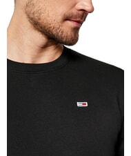 TOMMY HILFIGER TH JEANS Hanorac cu guler rotund, croială regulată negru - hanorace - 3