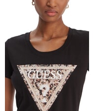 GUESS LEO TRIANGLE Tricou cu m&acirc;necă scurtă jetbla - tricou - 3
