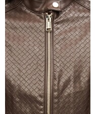 GUESS CLAUDINE Jachetă de motociclist cafea neagră - Jachete pentru femei - 3