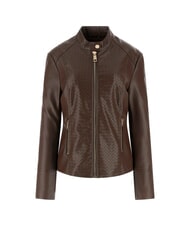 GUESS CLAUDINE Jachetă de motociclist cafea neagră - Jachete pentru femei - 4