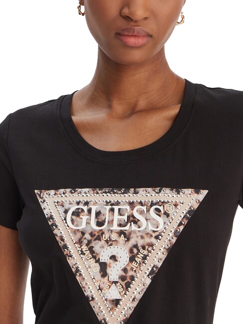 LEO TRIANGLE Tricou cu m&acirc;necă scurtă jetbla - tricou